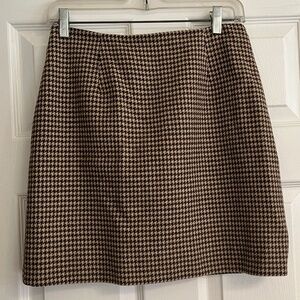 Ralph Lauren Wool Houndstooth midi skirt